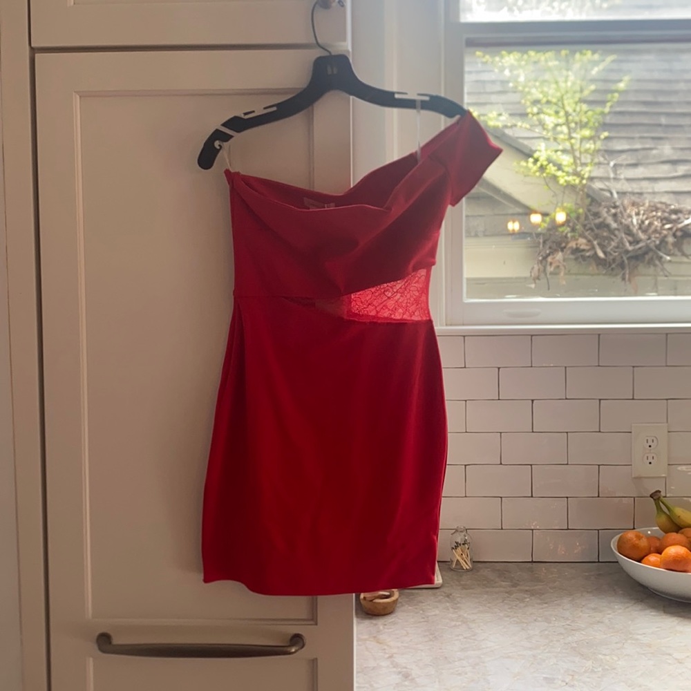 Lover and friends one shoulder red dress NWT size: S